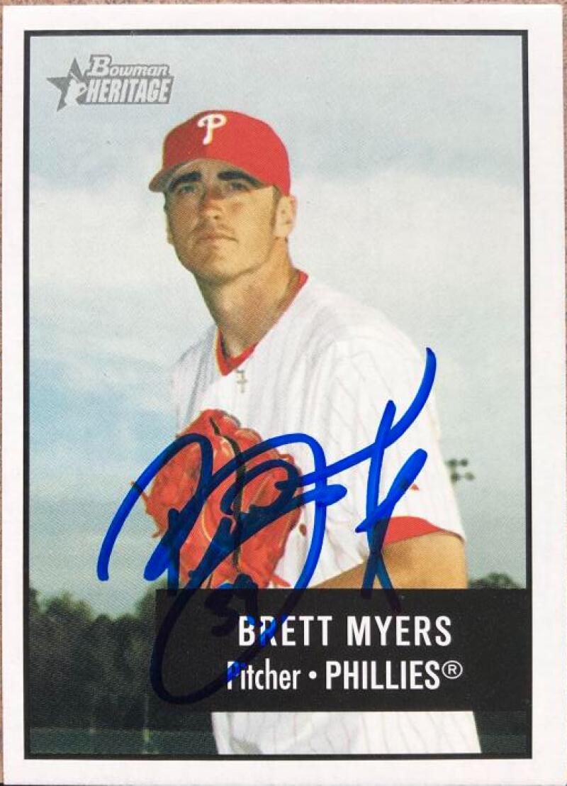 Brett Myers Autographed 2003 Bowman Heritage #85