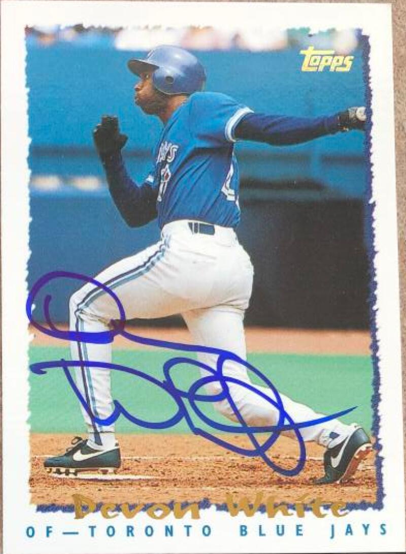 Devon White Autographed 1995 Topps #427