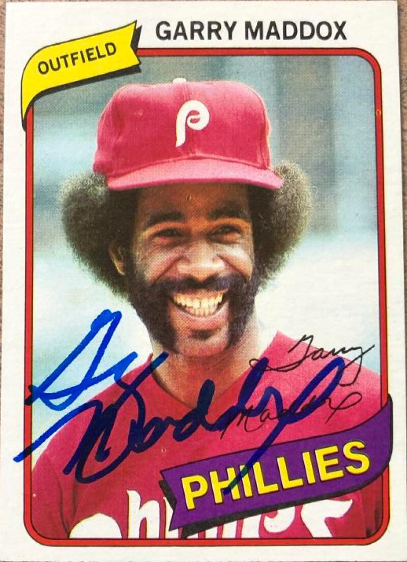 Garry Maddox Autographed 1980 Topps #380
