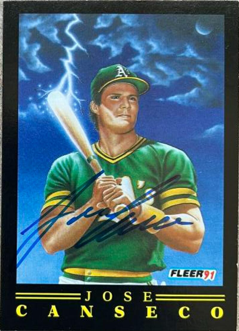 Jose Canseco Autographed 1991 Fleer Pro-Visions #6