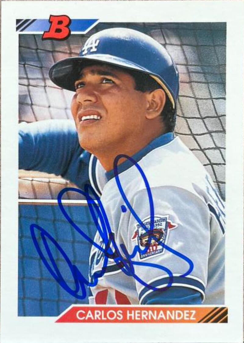 Carlos Hernandez Autographed 1992 Bowman #5