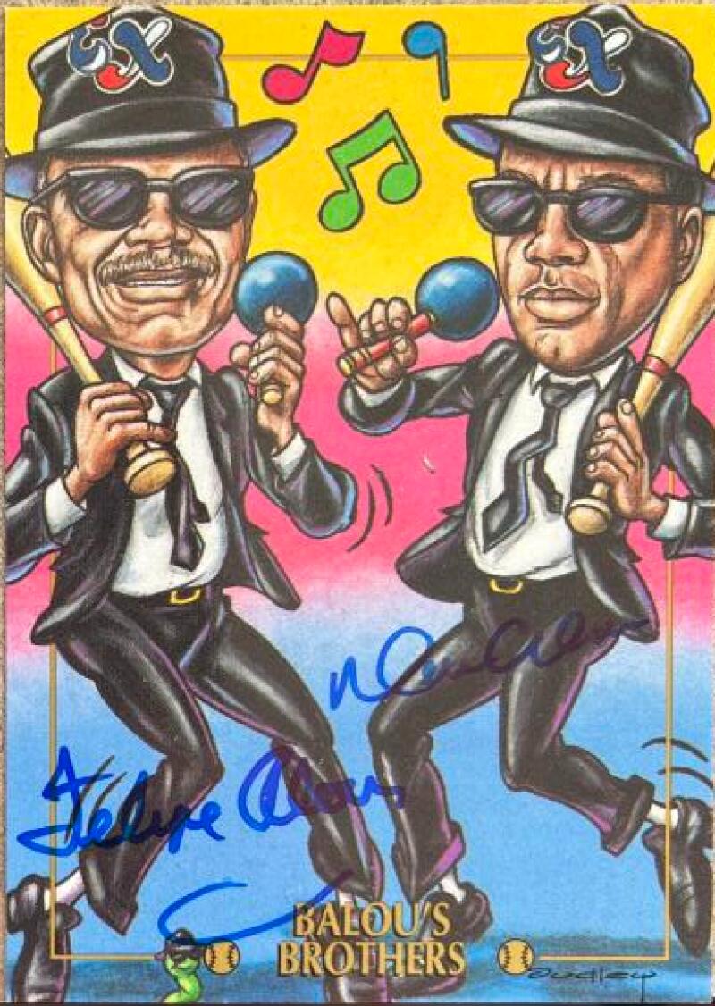 Felipe & Moises Alou Dual Autographed 1995 Cardtoons Balou's Brothers #11