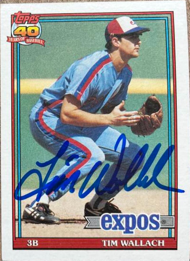 Tim Wallach Autographed 1991 Topps #220